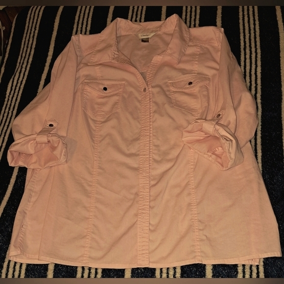 FREE wth PURCHASE cj banks ButtonDown Blouse/Top Sz 1X - Picture 2 of 14